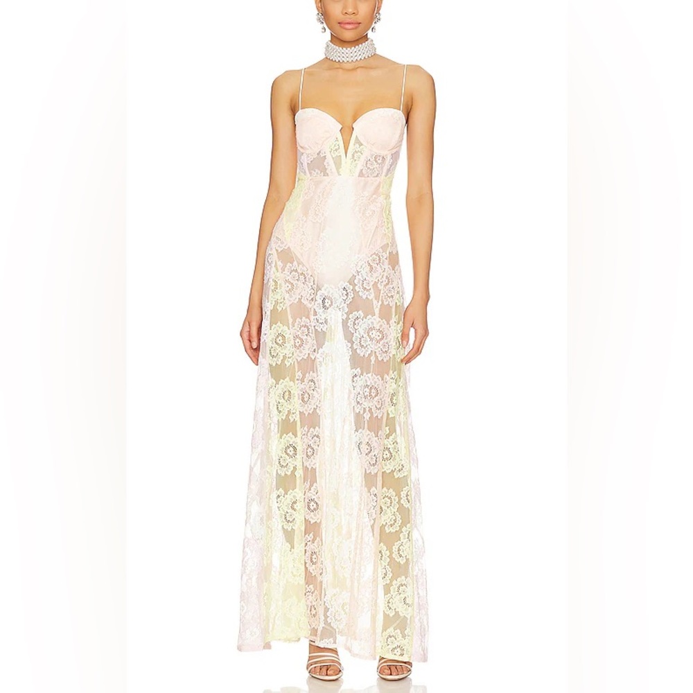 NWT For Love and Lemons Blossom Maxi Festival Dress Size Small